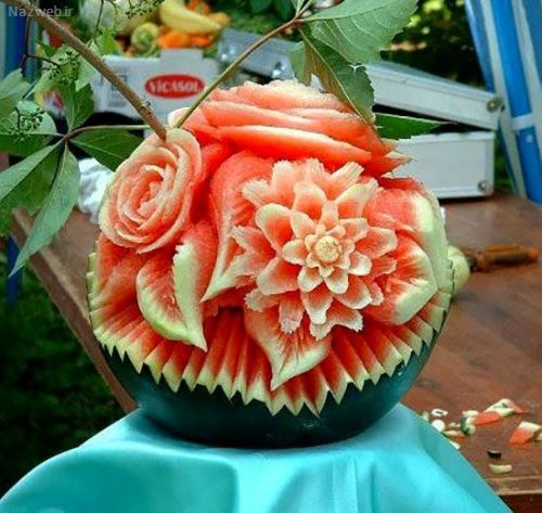 تزئین هندوانه شب یلدا؛ شب چله ای عروس/ 40 مدل تزئین هندوانه