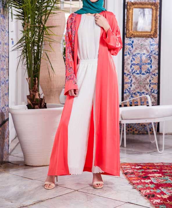 مدل مانتوهای مرجانی عید 98/ رنگ سال 2019 روی خط مد