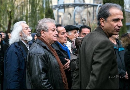 چهره شکسته و غم زده بازیگران در مراسم مرحوم محب اهری