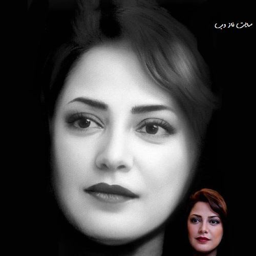 نقاشی بسیار زیبای چهره بازیگران/ سیاه قلم