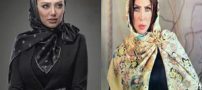 مدل گره مجلسی شال و روسری 98 ست با رنگ مو، مانتو