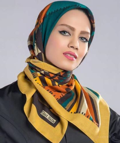 مدل گره مجلسی شال و روسری 98 ست با رنگ مو، مانتو