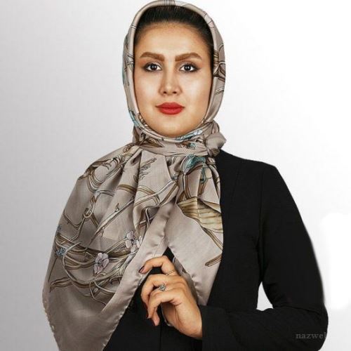 مدل گره مجلسی شال و روسری 98 ست با رنگ مو، مانتو