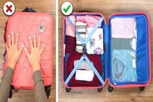 آموزش تا کردن لباس در چمدان و کمد/ ترفندهای مسافرت