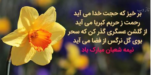 عکس نوشته شعر و پیام تبریک میلاد امام زمان