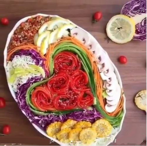زیباترین مدل تزئین های لاکچری و مجلسی سالاد فصل