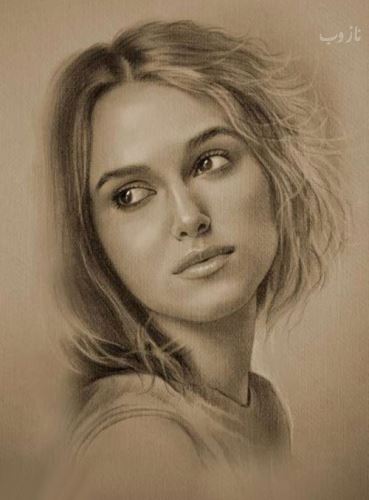 زیباترین زنان سیاه قلم/ مدل و ایده های نقاشی چهره