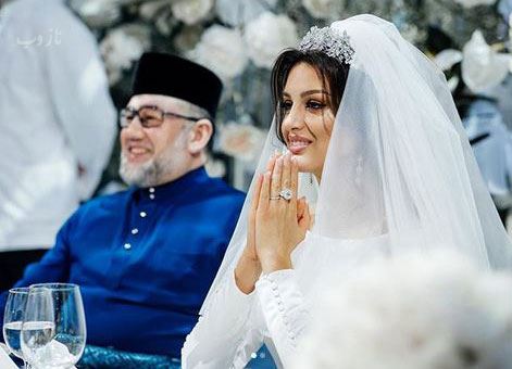 ازدواج جنجالی ملکه زیبایی 25 ساله با پادشاه 55 ساله+ تصاویر