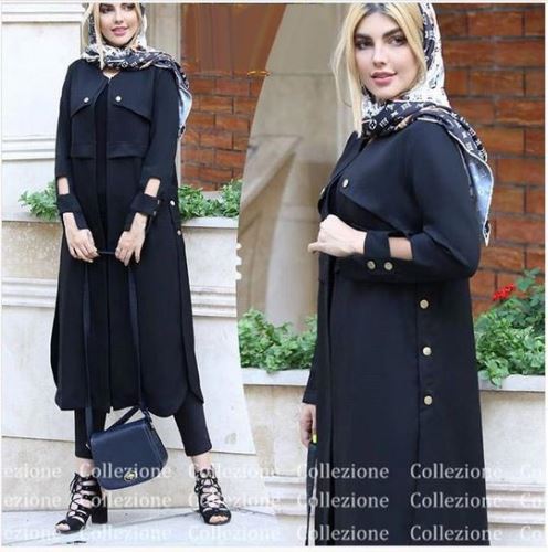 لاکچری ترین مدل مانتوهای تم مشکی ویژه محرم+ جنس پارچه