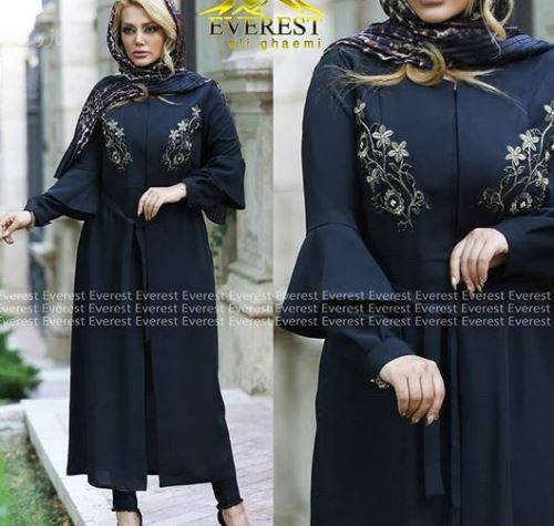 لاکچری ترین مدل مانتوهای تم مشکی ویژه محرم+ جنس پارچه