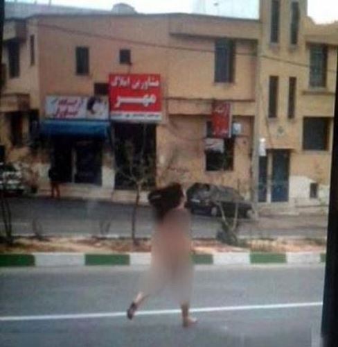 عکس های دختر برهنه شیرازی در خیابان!