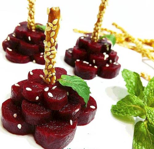 تزئین لبو شب یلدا با روش اصولی پخت لبو بازاری