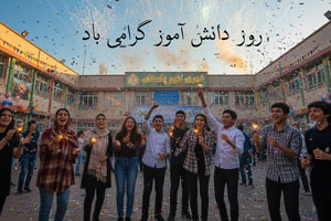 عکس و گیف تبریک روز دانش‌آموز 13 آبان