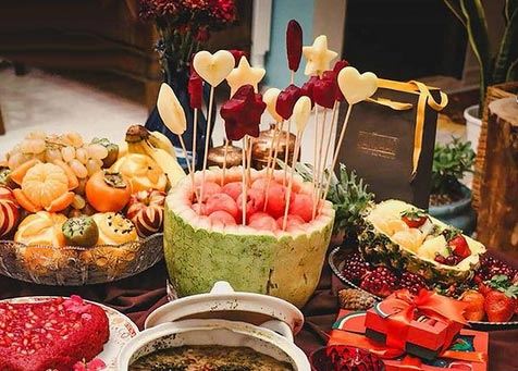 لاکچری چیدمان چله ای عروس و داماد+ اشعار عاشقانه