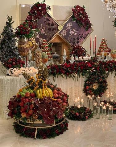 لاکچری چیدمان چله ای عروس و داماد+ اشعار عاشقانه