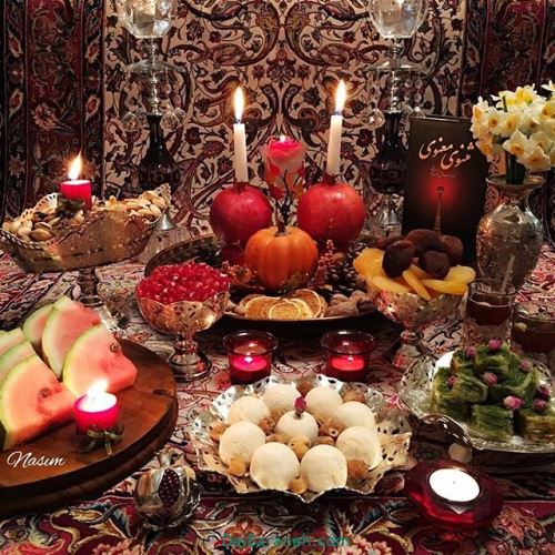 لاکچری چیدمان چله ای عروس و داماد+ اشعار عاشقانه