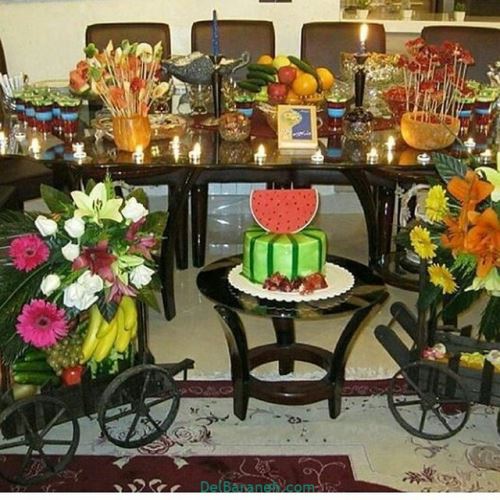 لاکچری چیدمان چله ای عروس و داماد+ اشعار عاشقانه
