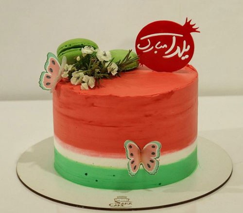 عکس های زیبا و خاص کیک یلدایی با دیزاین جدید