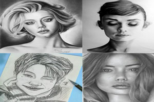 طراحی های جدید و مختلف با سیاه قلم