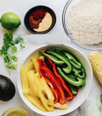 طرز تهیه بشقاب رژیمی فاهیتا مکزیکی و کیش لورن فرانسوی