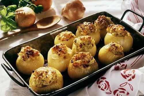 طرز تهیه پیاز شکم پر