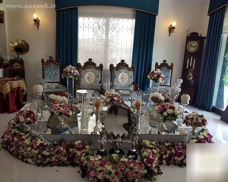 تصاویری از تزیینات سفره قند ساب جشن عقد بسیار زیبا و شیک