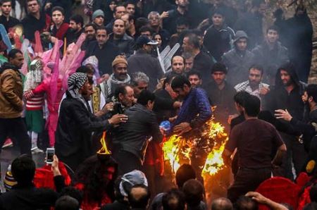 آتش گرفتن وحشتناک چند نفر در تعزیه (عکس)