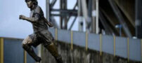 عکس های دیدنی مجسمه دیگو مارادونا در ورزشگاه ناپولی