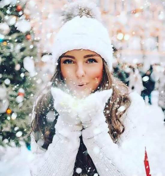 عکس های جالب و دیدنی ژست دختر برای عکس گرفتن در زمستان