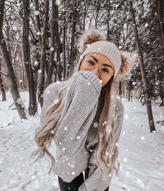 عکس های جالب و دیدنی ژست دختر برای عکس گرفتن در زمستان