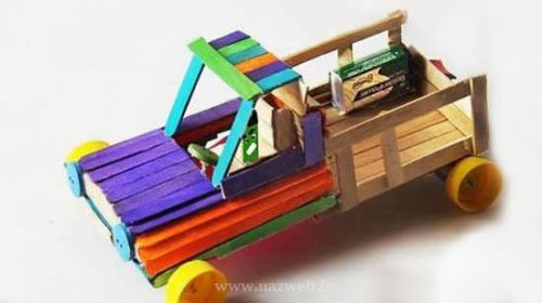 40 آموزش کاردستی زیبا با آبسلانگ (چوب بستنی) و چوب کبریت دانش آموزی