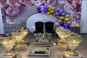 عکس هایی از بادکنک آرایی جشن عقد زیبا و لاکچری