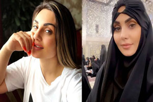 پوشش جنجالی شبنم تووزلو در حرم امام رضا و قم پوشش جنجالی شبنم تووزلو در حرم امام رضا و قم