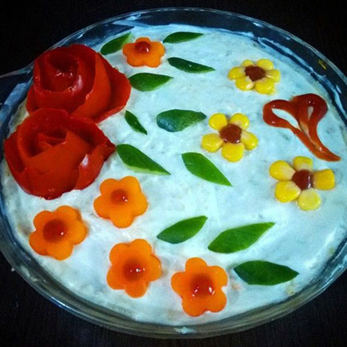 30 تزئین الویه؛ زیباترین مدل تزئین سالاد الویه