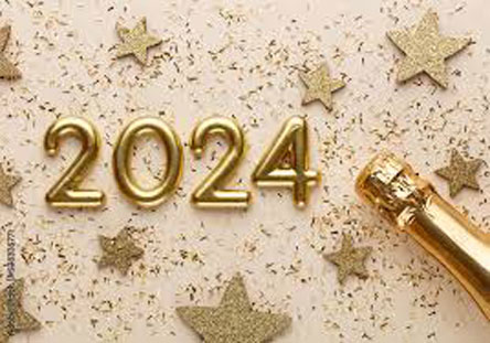 عکس نوشته، کارت پستال تبریک سال 2024
