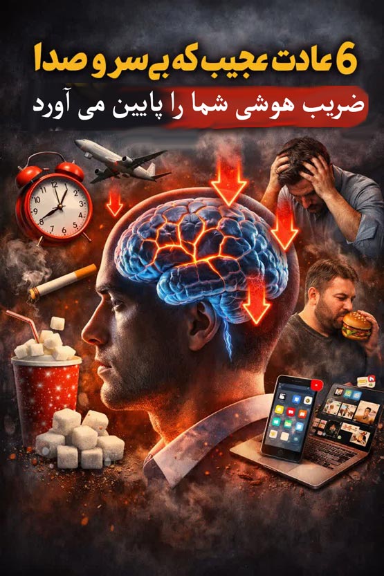 6 عادت عجیب که بی سر و صدا هوش شما رو پایین می آورد