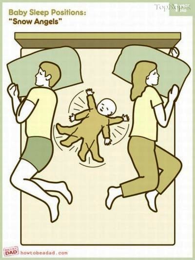  خوابیدن زن وشوهرها بعد از بچه دارشدن (تصویری)