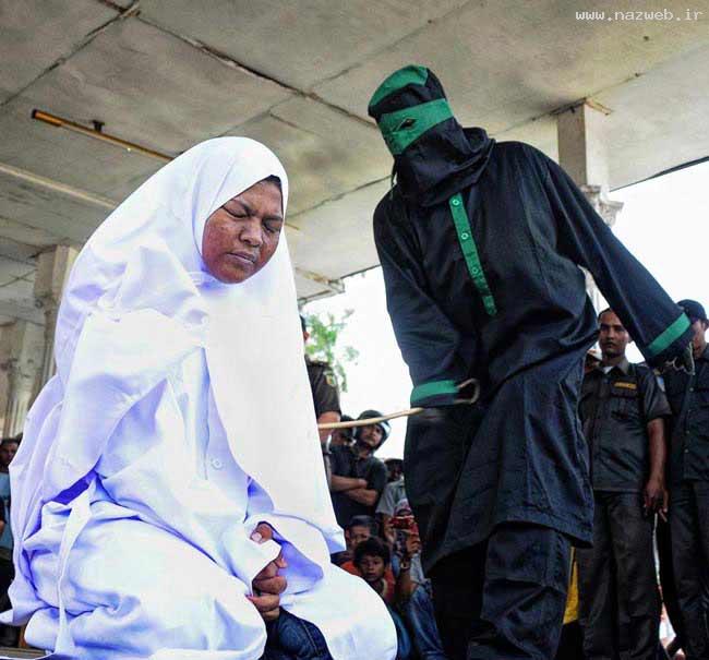 مجازات زنی در ملاعام بخاطر رابطه نامشروع + عکس