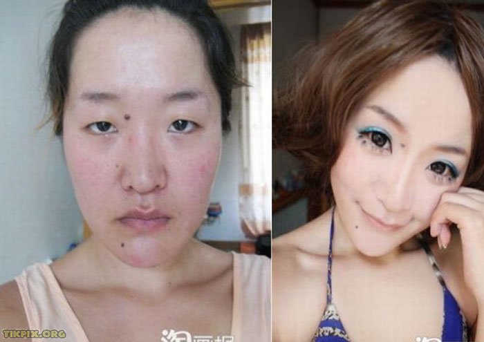 عکس های جالب از مراحل آرایش کردن یک دختر زشت