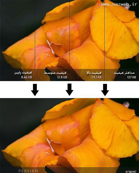 آموزش ذخیره سازی تصاویر برای وب
