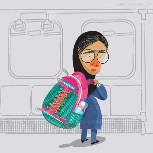 تیپ های مختلف زنان و دختران در مترو (طنز باحال)