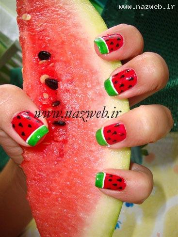 طراحی های زیبا روی ناخن برای شب یلدا!