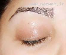 آموزش تصویری آرایش چشم هایی نقره ای