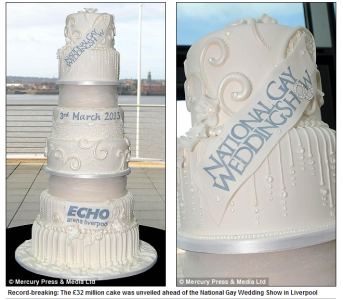 گران ترین کیک جهان برای ازدواج همجنس بازان! عکس