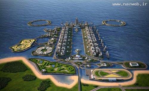 عکس های بلندترین آسمان خراش دنیا در دریای خزر