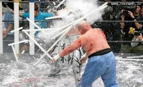 عکس های ترسناک از جنگیدن با لامپ مهتابی! (18+)