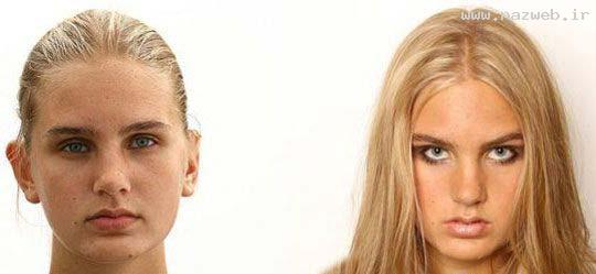 عکسهای دیدنی سوپر مدلهای جوان قبل و بعد از آرایش