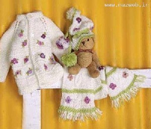 آموزش بافت ژاکت، شال و کلاه نوزادی