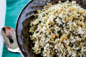 طرز تهیه ی اسفناج پلو