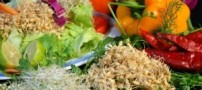 سالاد جوانه شبدر با سس لیمو ترش